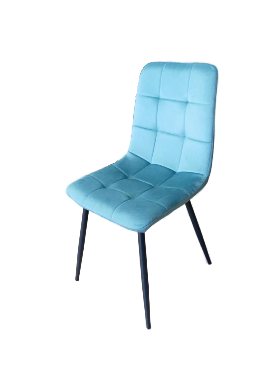 Стул Y2017 (каркас черный тк. коллекции Велюр голубой (S23)) Стул Y2017 (каркас черный тк. коллекции Велюр голубой (S23))