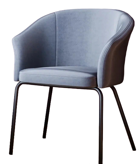 Стул DC-2310 (каркас черный тк.серый/ Velvet HLR-20)