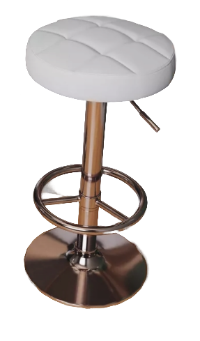 Стул барный BC-006 (каркас хром кожзам белый)