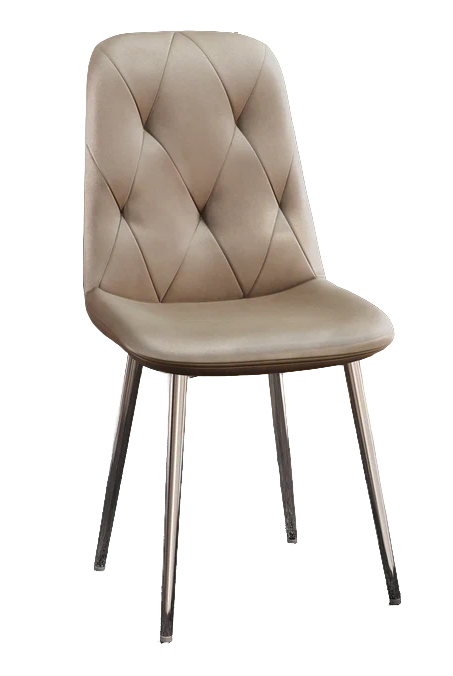 Стул DC-2103 (каркас хром тк.Капучино/ Velvet HLR-7) Стул DC-2103 (каркас хром тк.Капучино/ Velvet HLR-7)