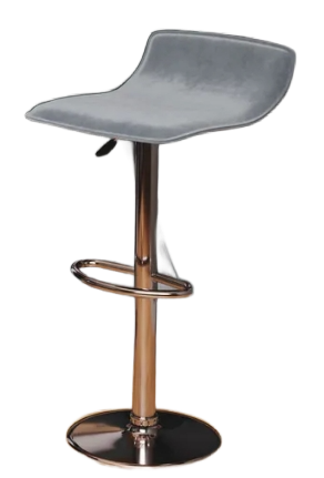 Стул барный BC-102 (каркас хром тк.серый/ Velvet HLR-20) Стул барный BC-102 (каркас хром тк.серый/ Velvet HLR-20)