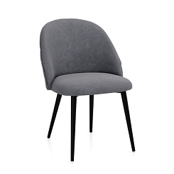 Кресло Лиана велюр металлокаркас (каркас черный тк. коллекции Happy серая 980) Кресло Лиана велюр металлокаркас (каркас черный тк. коллекции Happy серая 980)